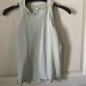 Athleta Light Green Ribbed Tank Top